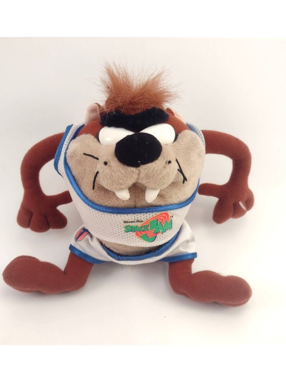 Taz Tazmanian Devil Space Jam Plush Toy 1996 Vtg Collectible 8" Basketball
